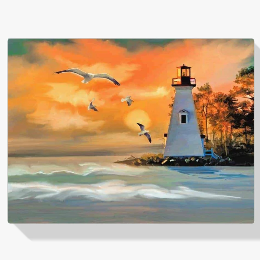 Pintura Diamante - Faro e islas de Texel