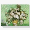 Pintura Diamante - Florero con rosas rosadas