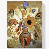 Pintura Diamante - Florero etrusco con flores