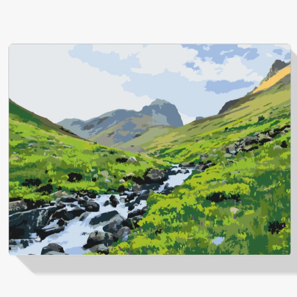 Pintura Diamante - Garganta de la montaña