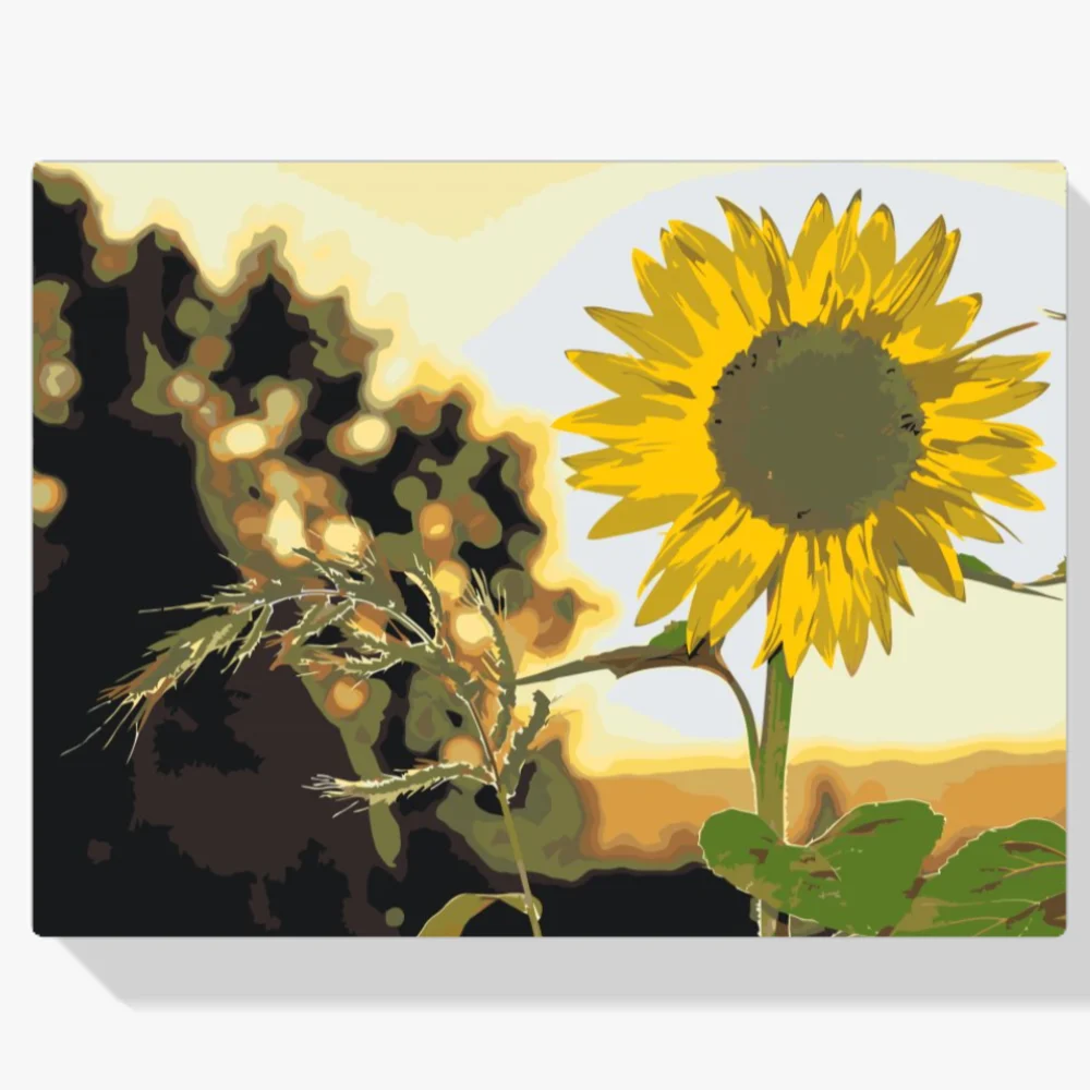 Pintura Diamante - Girasoles en el prado