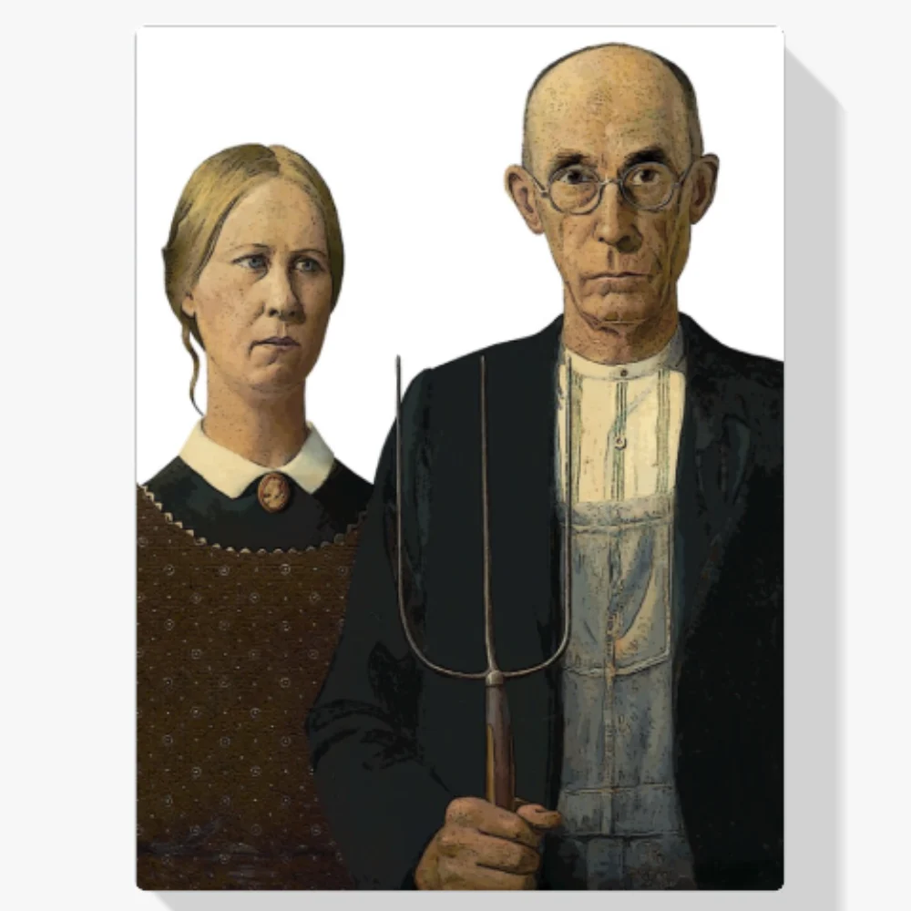 Pintura Diamante - Gótico americano