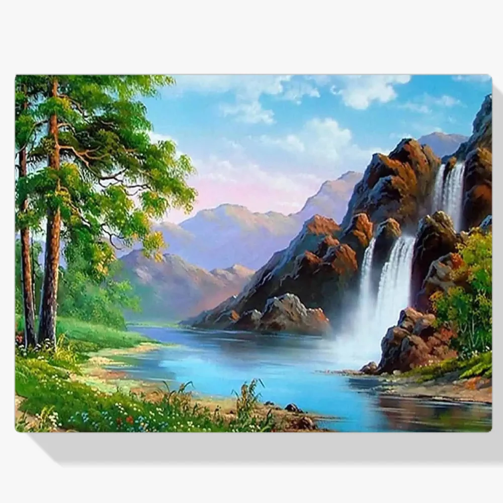 Pintura Diamante - Hermosa cascada