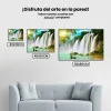 Pintura Diamante - Hermosa cascada 3 paneles
