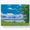 Pintura Diamante - Lago en la naturaleza