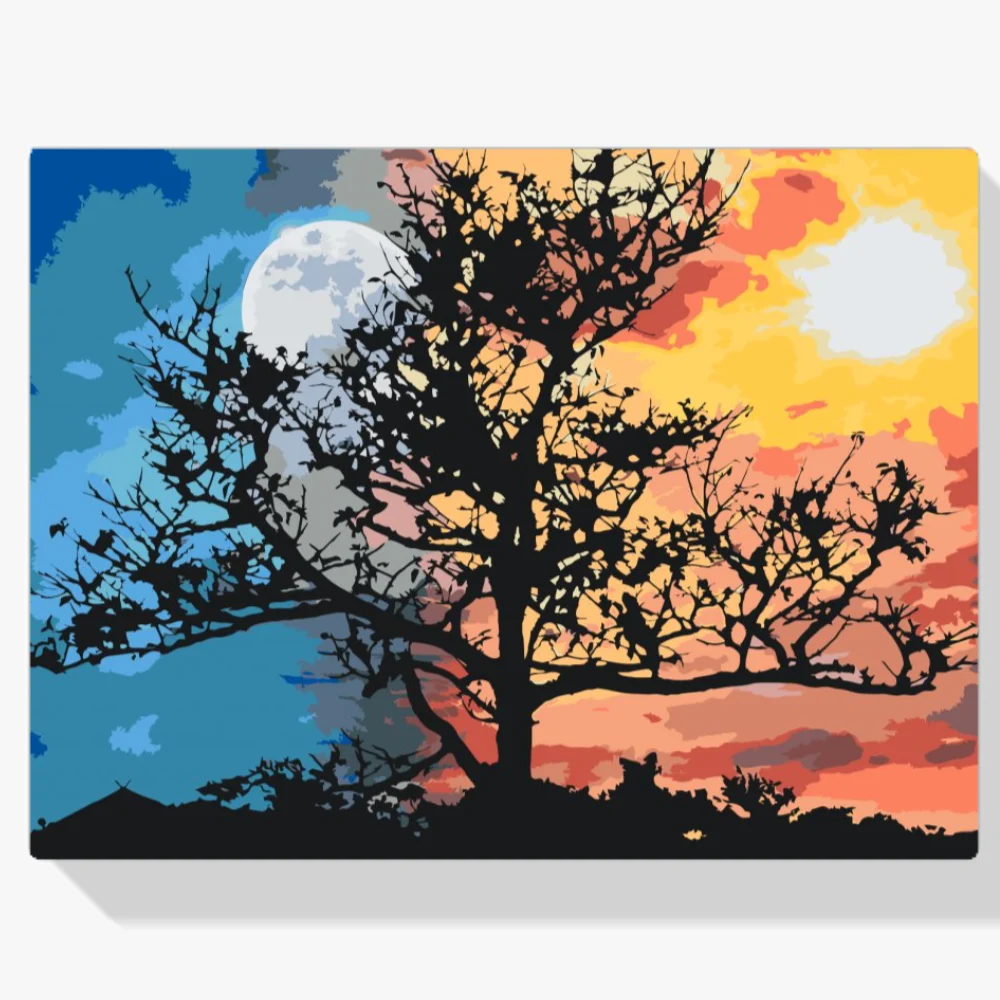 Pintura Diamante - Luna y Sol