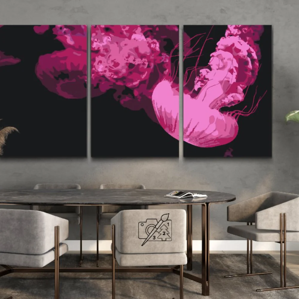 Diamond Painting - Medusa rosa (Lote de 3)