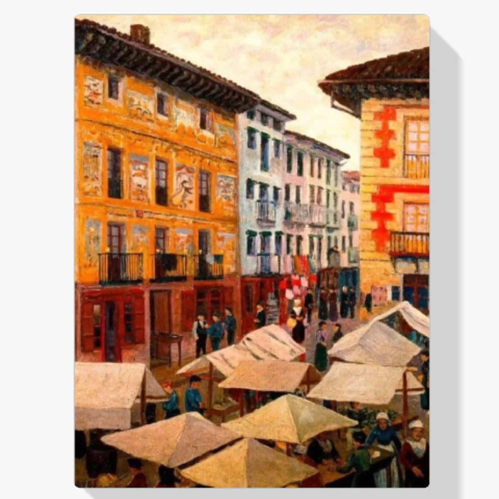 Pintura Diamante - Mercado de Villafranca de Oria