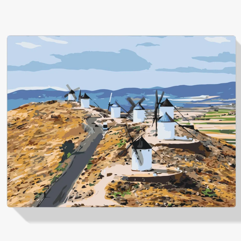 Pintura Diamante - Molinos de viento, Toledo 2