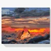 Pintura Diamante - Montaña cubierta de nubes