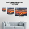 Pintura Diamante - Montaña cubierta de nubes