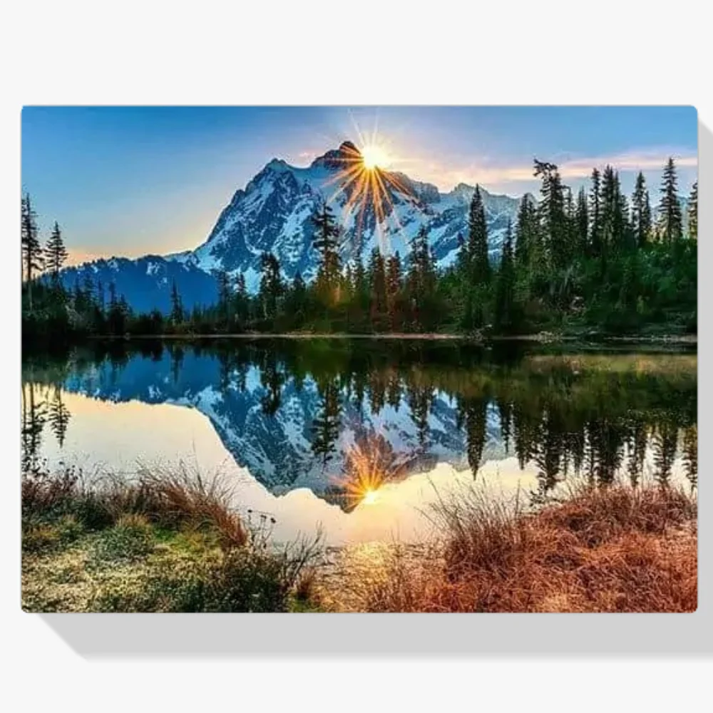 Pintura Diamante - Montañas antes del sol