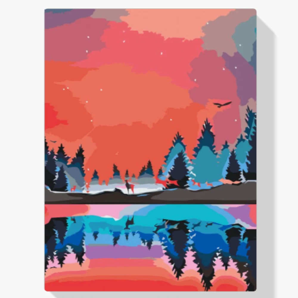 Pintura Diamante - Paisaje de invierno 2