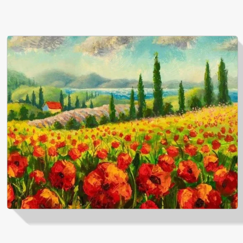 Pintura Diamante - Paisaje toscano
