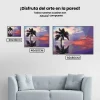 Pintura Diamante - Palmera en el mar