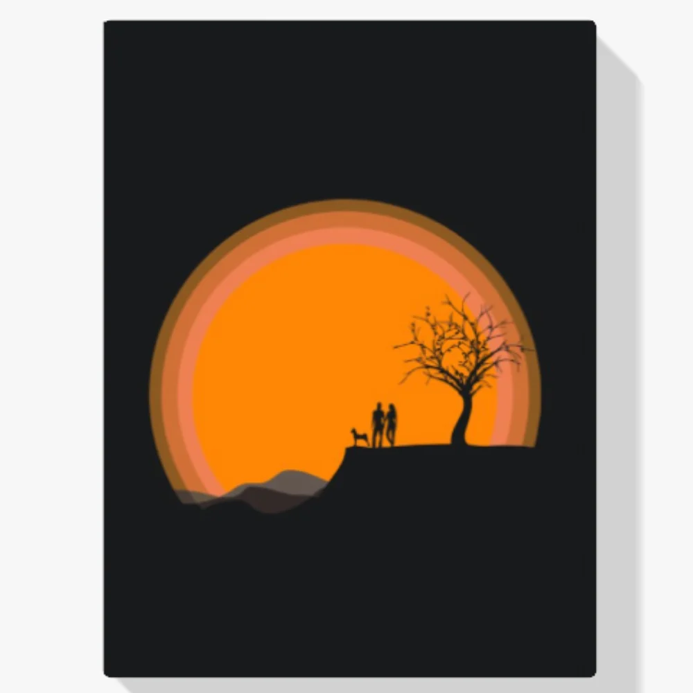 Pintura Diamante - Pareja en el acantilado