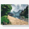 Pintura Diamante - Parque junto al río