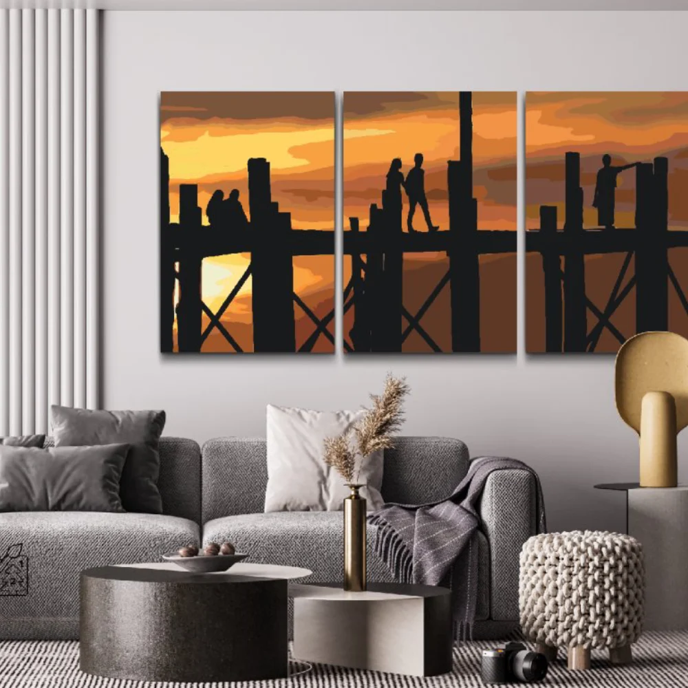 Pintura Diamante - Puente del amor (Lote de 3)