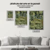 Pintura Diamante - Puente sobre un estanque con nenúfares