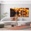 Pintura Diamante - Puesta de sol de fuego (Lote de 3)