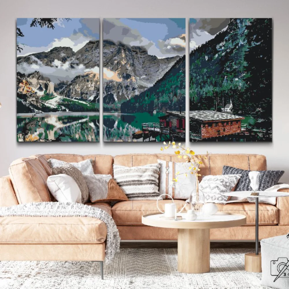 Pintura Diamante - Refugio de montaña (Lote de 3)