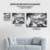 Pintura Diamante - Silueta de árboles