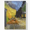 Pintura Diamante - Terraza del café por la noche