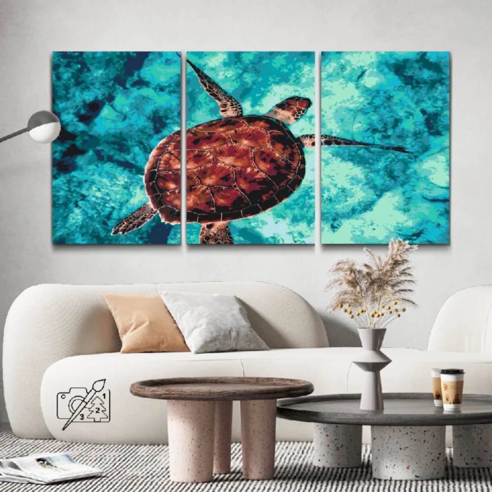 Pintura Diamante - Tortuga marina (Lote de 3)