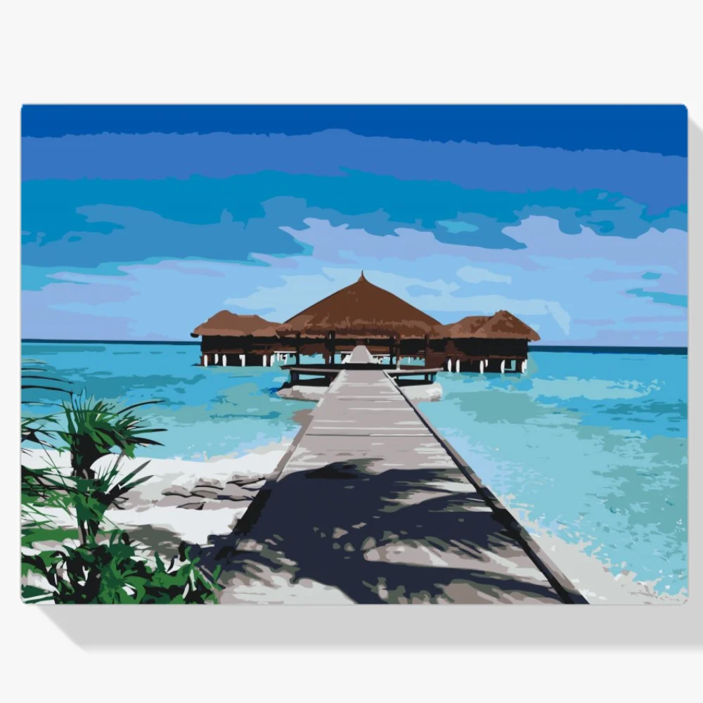 Pintura Diamante - Tranquilidad junto al mar