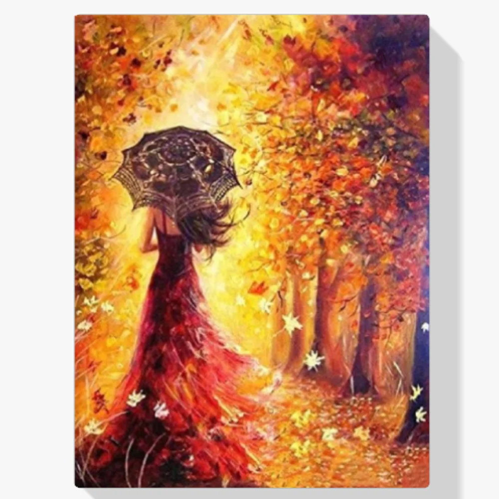 Pintura Diamante - Un paseo en otoño