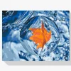 Pintura Diamante - Una hoja en una gota