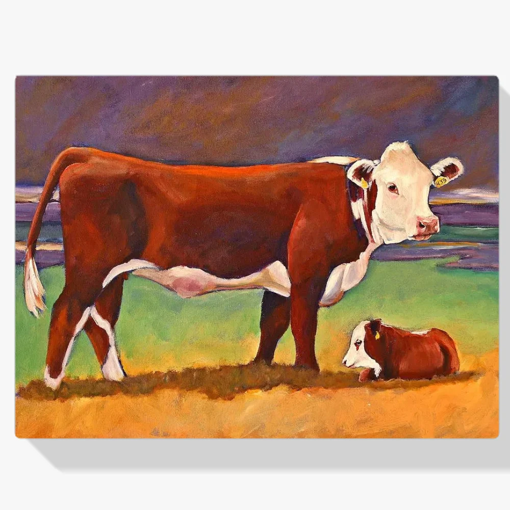 Pintura Diamante - Vaca y ternero