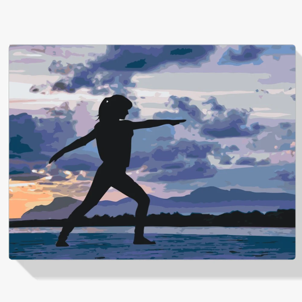 Pintura Diamante - Yoga en la playa