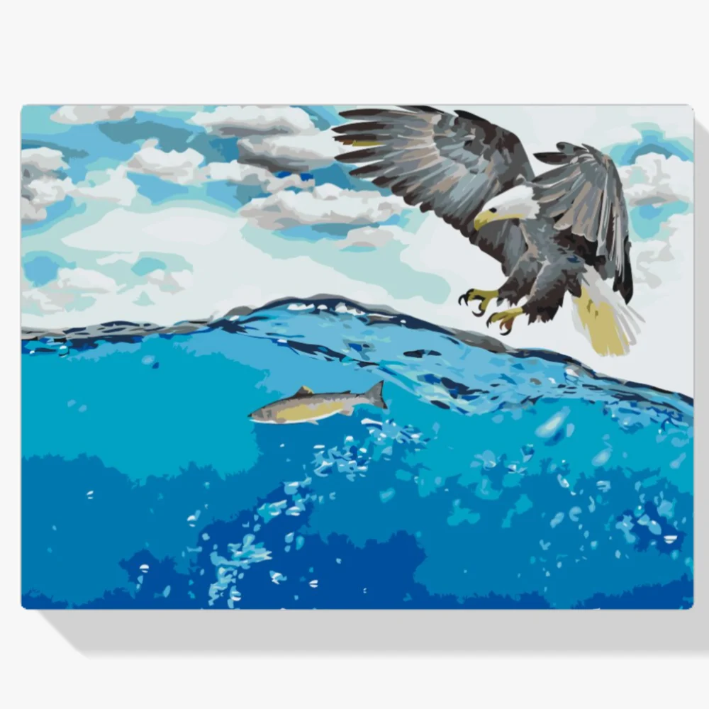 Pintura Diamante - Águila a la caza