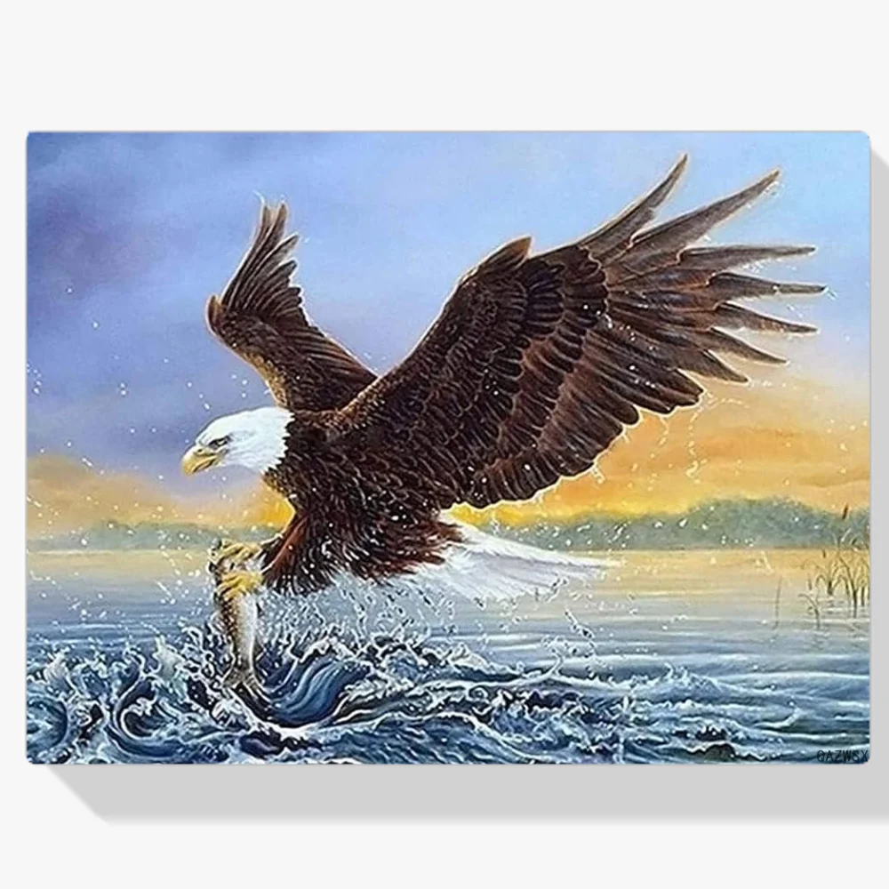 Pintura Diamante - Águila cazadora