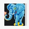 Pintura Diamante - Alegre elefante con mariposa