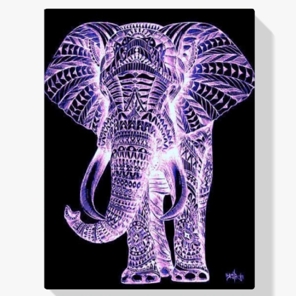 Pintura Diamante - Amante de los elefantes