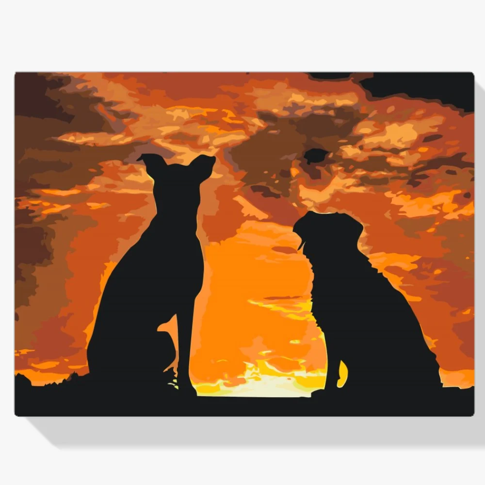 Pintura Diamante - Amigos del perro