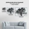 Pintura Diamante - Árbol en blanco y negro