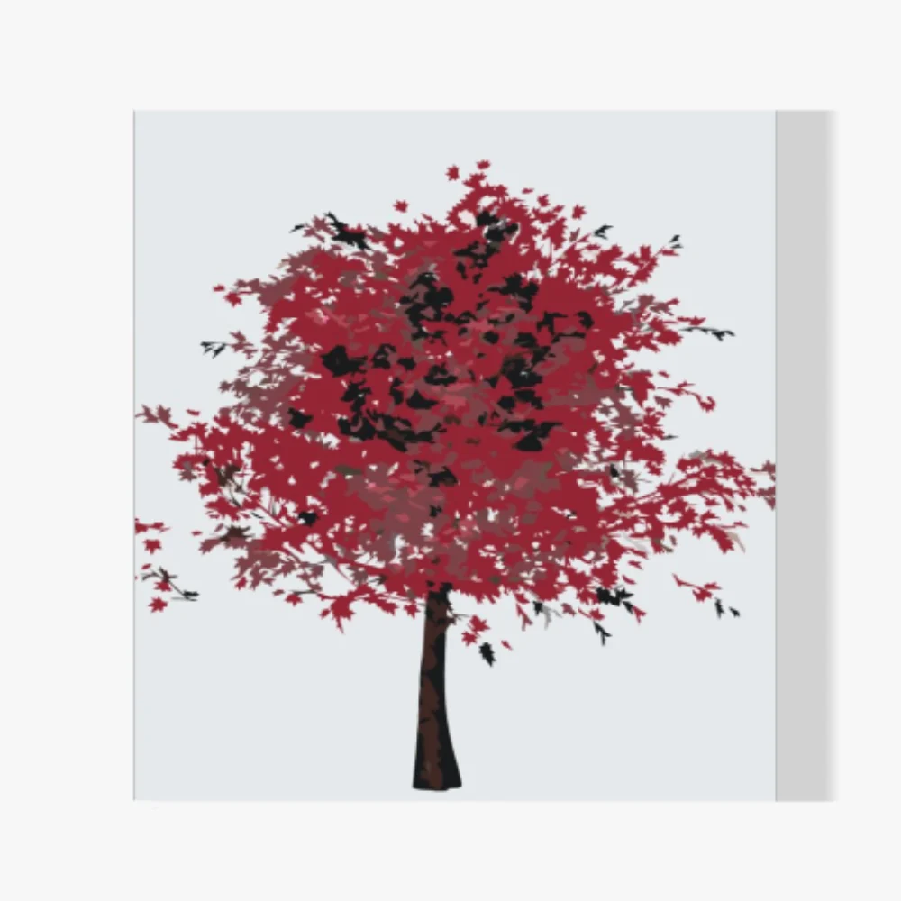 Pintura Diamante - Árbol rojo