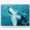 Pintura Diamante - Aullido de lobo