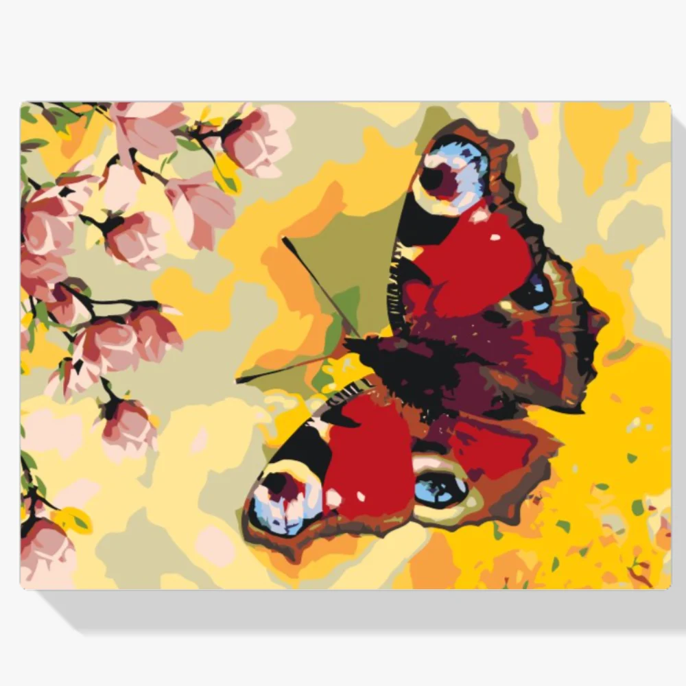 Pintura Diamante - Babočka ojo de pavo real