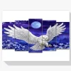 Pintura Diamante - Búho bajo la luna 5 paneles