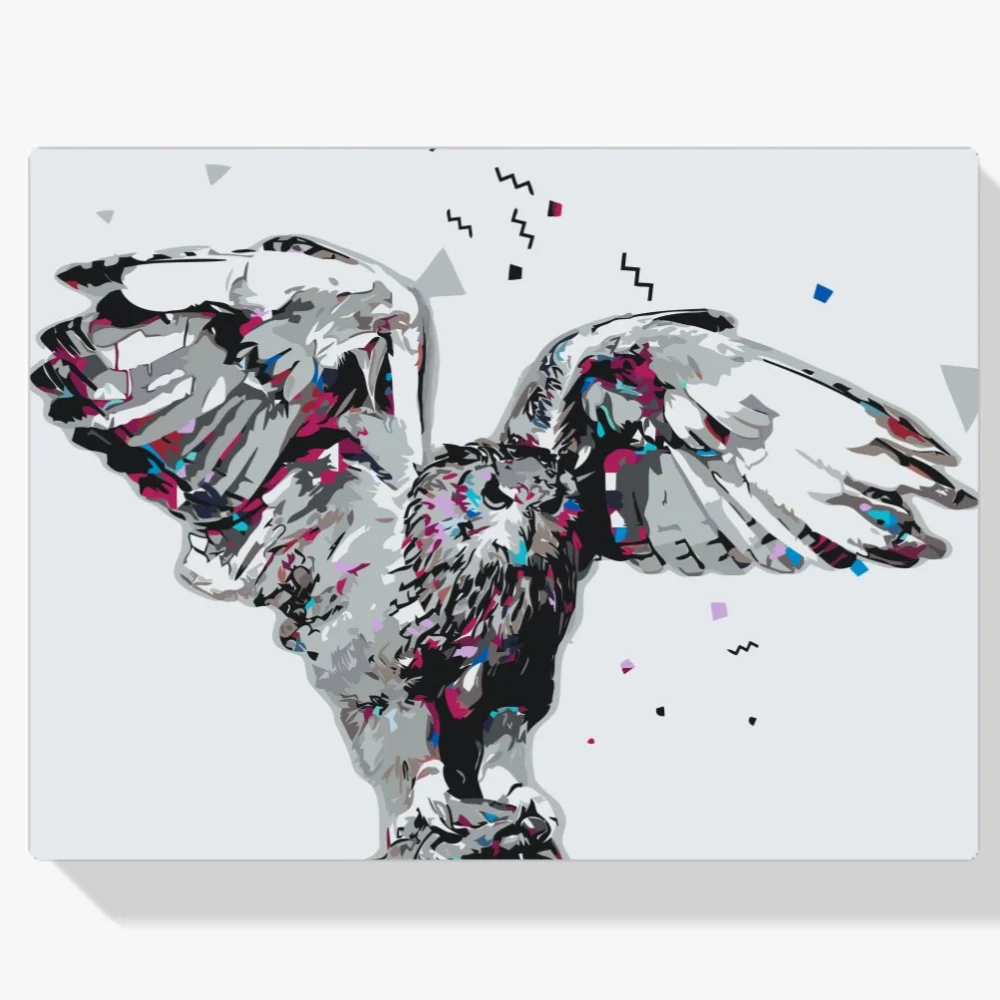 Pintura Diamante - Búho nival Plata