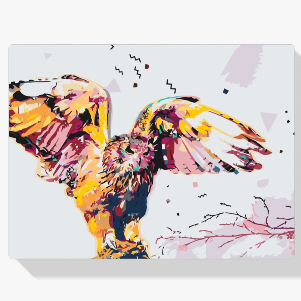 Pintura Diamante - Búho nival dorado