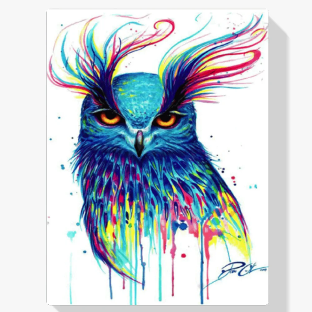 Pintura Diamante - Búho pintado