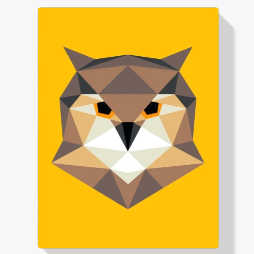 Pintura Diamante - Búho poligonal