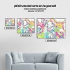 Pintura Diamante - Burros coloridos