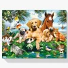 Pintura Diamante - Caballo Perro Gato Loro Pájaros