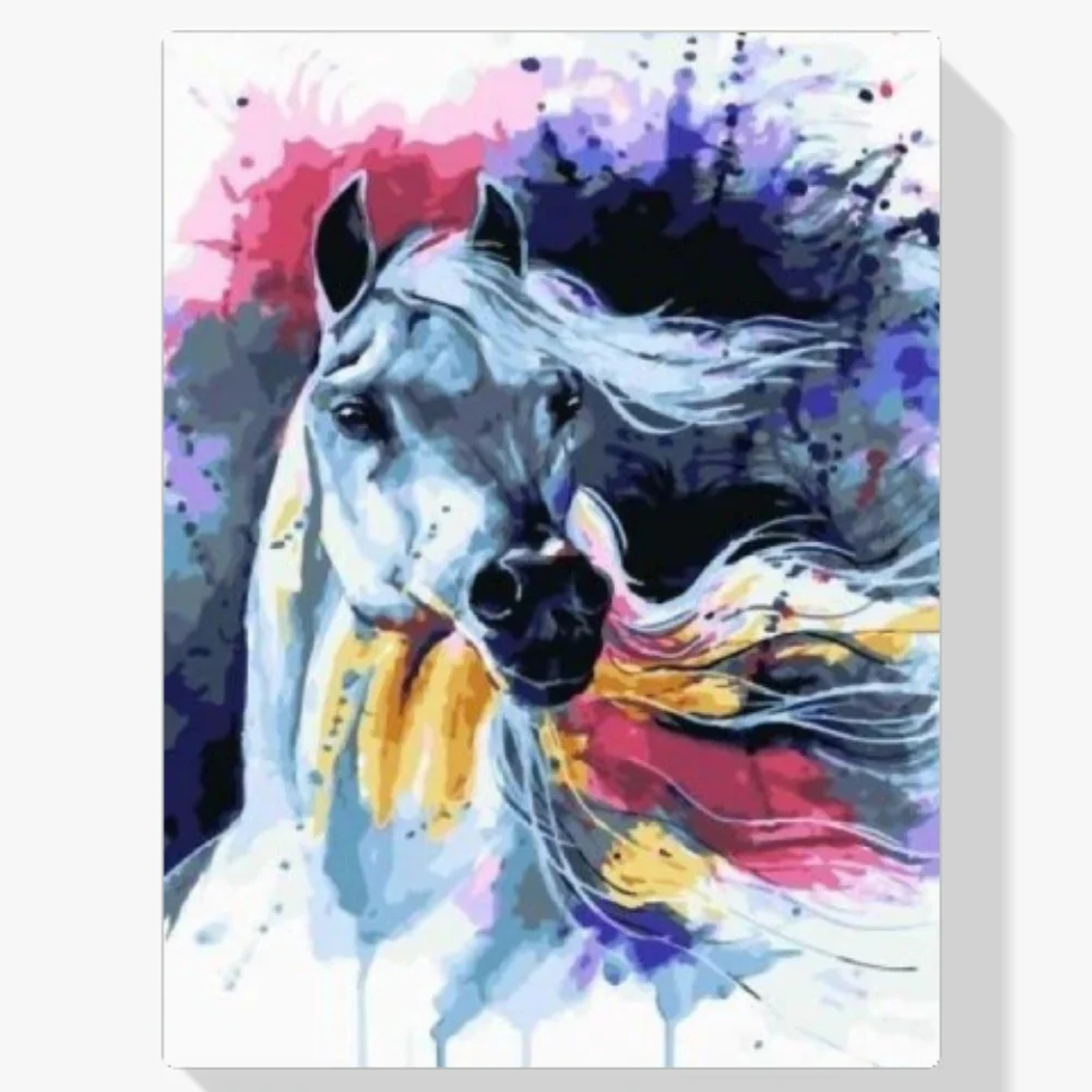 Pintura Diamante - Caballo de acuarela